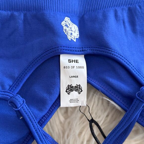 Darc Sport SSDDNFGU FRVR Everson Seamless Sports Bra Cobalt Size Large - Picture 7 of 8